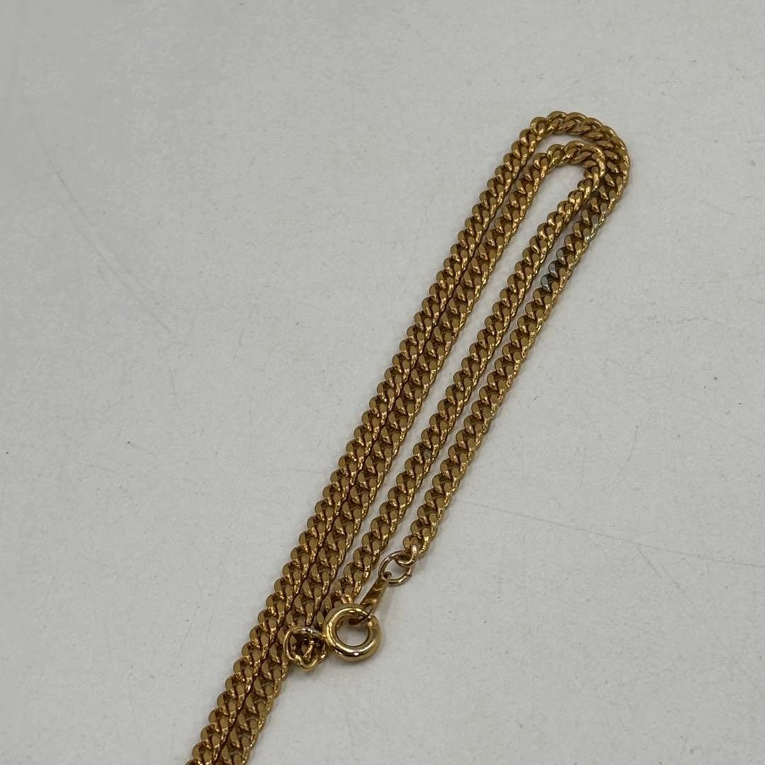 CHANEL Coco Mark Pendant Necklace Gold Tone Vintage Jewelry Round Medallion