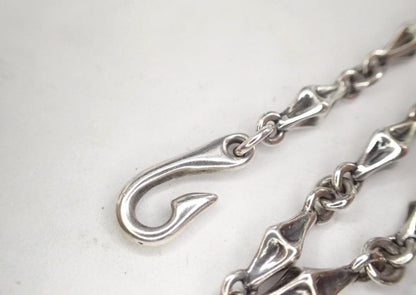 Bloody Mary Tiny Bone Chain Necklace Silver 925 50cm 19.7" Used 24.9ｇ Hook