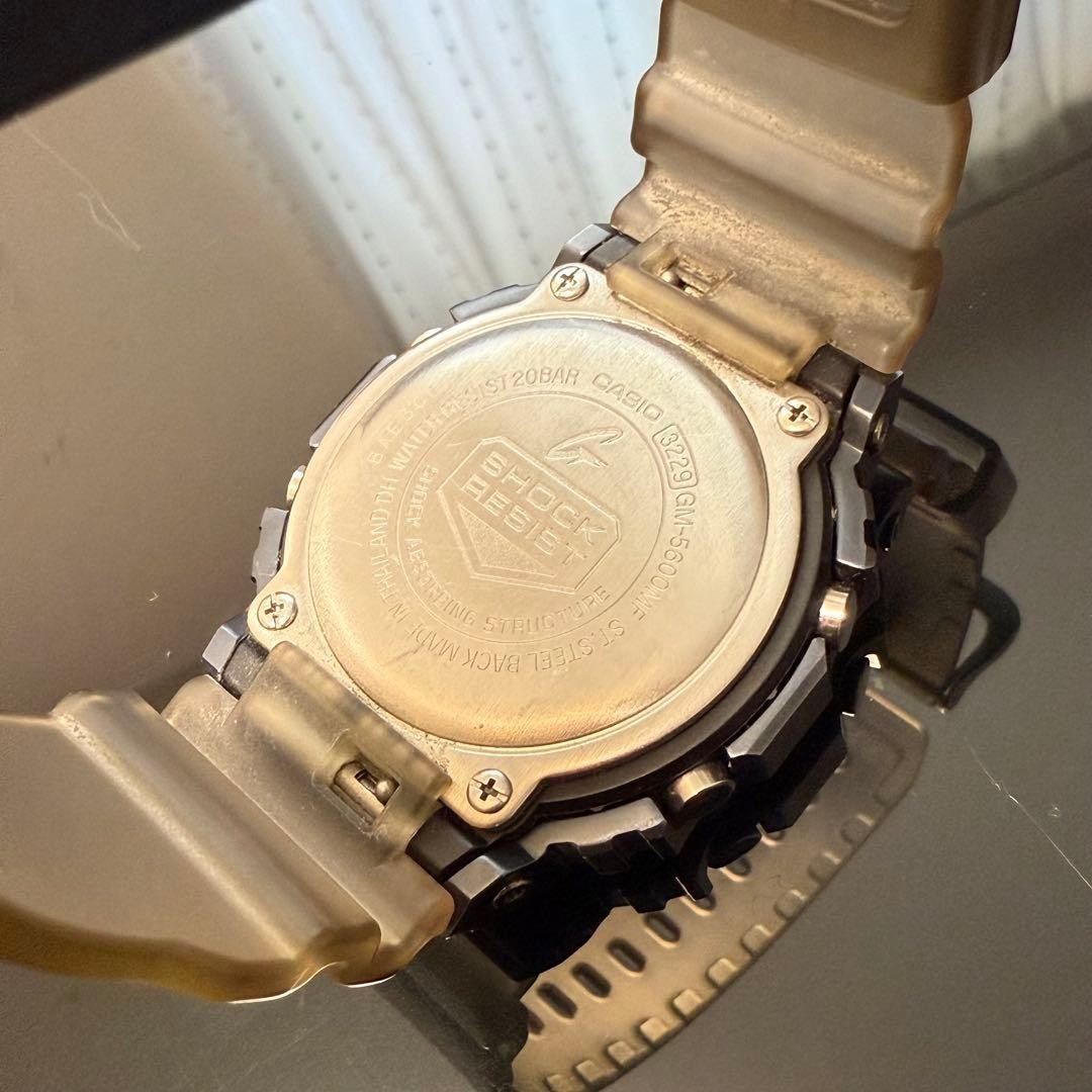 CASIO G-SHOCK GM-5600MF Mens Digital Watch Silver Stainless Steel Resin Band