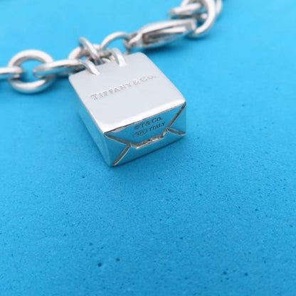Tiffany & Co Silver Shopping Bag Signature Charm Donut Link Bracelet 17.5cm 6.9"