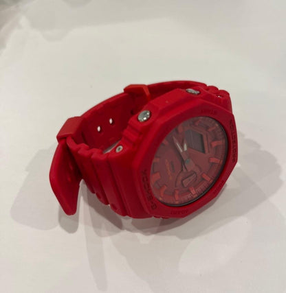 CASIO G-SHOCK GA-2100-4AJF Analog Digital Watch Red Resin Case 20BAR Carbon Core
