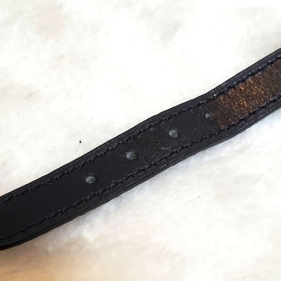 Celine Leather Bracelet Bangle Gold Hardware L 21cm 8.2in Excellent