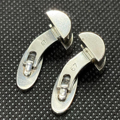 Georg Jensen Cufflinks Model 67 Sterling Silver 925 Men's Vintage Denmark Design
