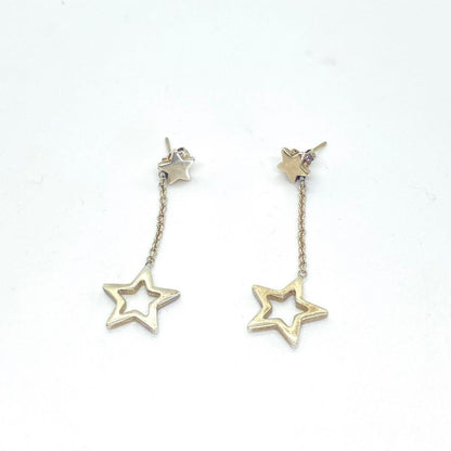 Tiffany & Co. Sterling Silver 925 Star Drop Swing Earrings Dangle Used