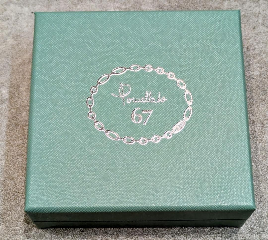 Pomellato 67 Hoop Earrings Marcasite Rhinestone Sterling Silver 925 With Box