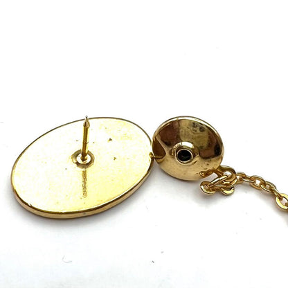 Cartier Vintage Cufflinks Tie Pin Set Gold Black Used Italy