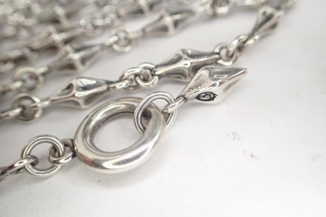 Bloody Mary Tiny Bone Chain Necklace Silver 925 50cm 19.7" Used 24.9ｇ Hook
