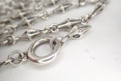 Bloody Mary Tiny Bone Chain Necklace Silver 925 50cm 19.7" Used 24.9ｇ Hook