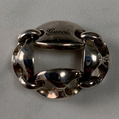 Gucci Sterling Silver 925 Marina Link Chain Ring Size 48 US 4.5 JP 9 Used