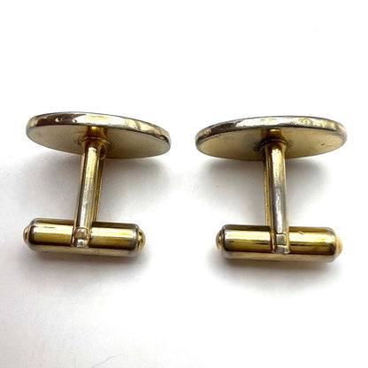 Cartier Vintage Cufflinks Tie Pin Set Gold Black Used Italy