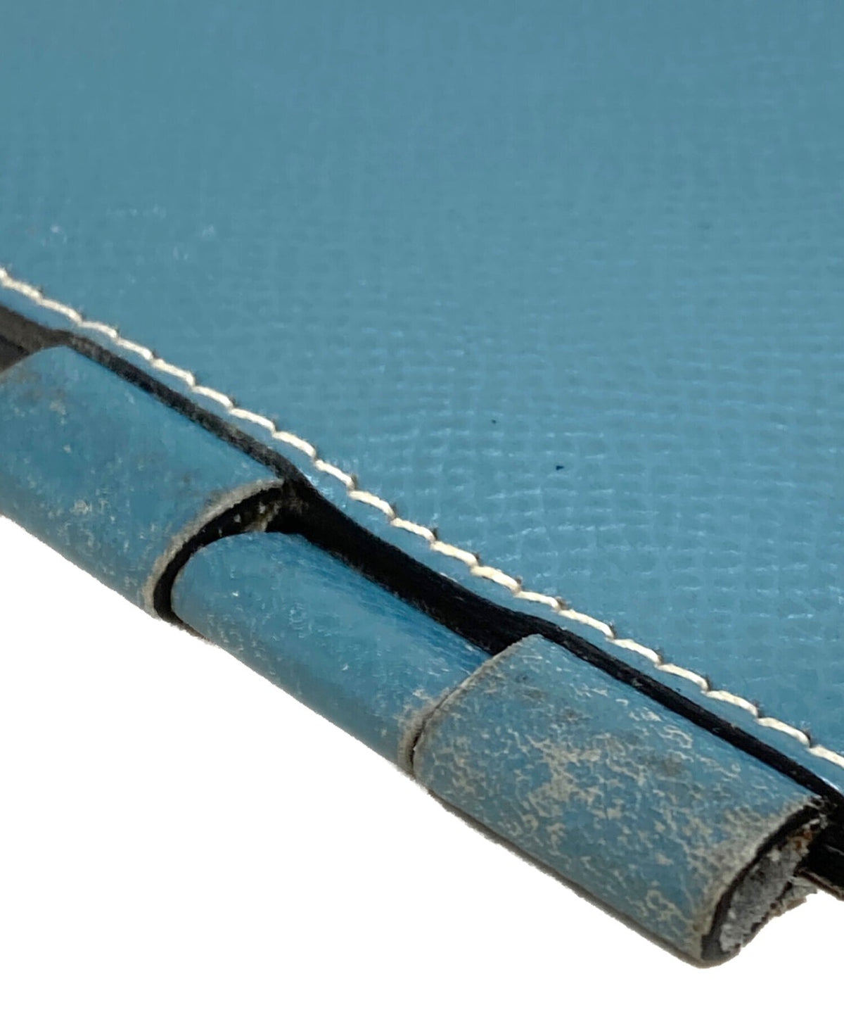 HERMES Agenda Cover Notebook Case Blue Epsom Leather Made in France PM Vintage