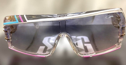 CAZAL 858 COL.255 Sunglasses Clear Pink Turquoise SWAGGER Collab Germany 61□21-1