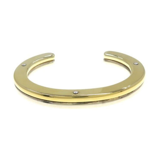 Georg Jensen # A78 Sterling Silver 925 Gold Plated Bracelet Bangle Rare 17cm