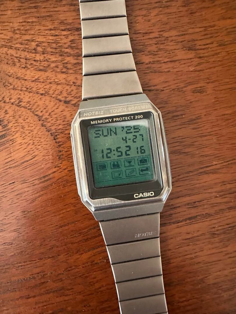 Casio HOTBIZ VDB-2000 Data Bank Digital Wristwatch Quartz Japan Vintage Good