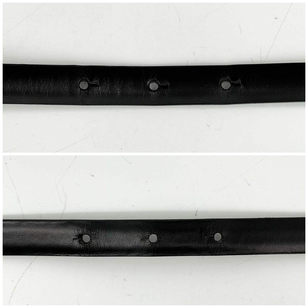 Vintage Gucci 96 AW Black Leather Silver Tone Buckle Belt 85cm 33.4in Tom Ford
