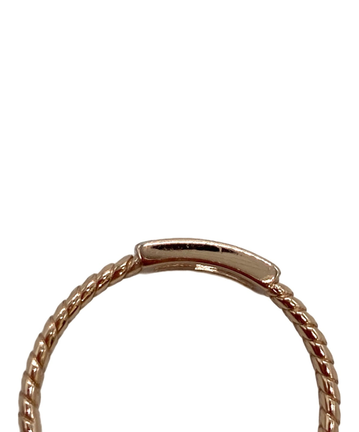FENDI Zucchino Baguette Ring FF Logo Pink Gold US6.5 EU53 Model 1A4620 Italy HW