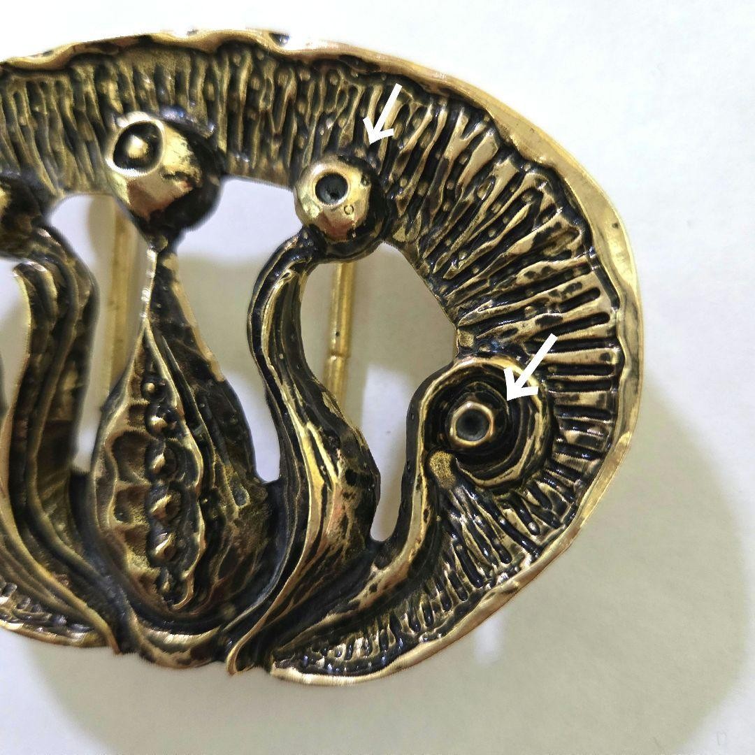 Auth Christian Lacroix Antique Vintage Gold Belt Buckle 30-40 Years Old Used