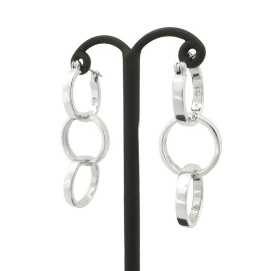 Tiffany & Co Sterling Silver 925 Triple Hoop Earrings Paloma Picasso Excellent