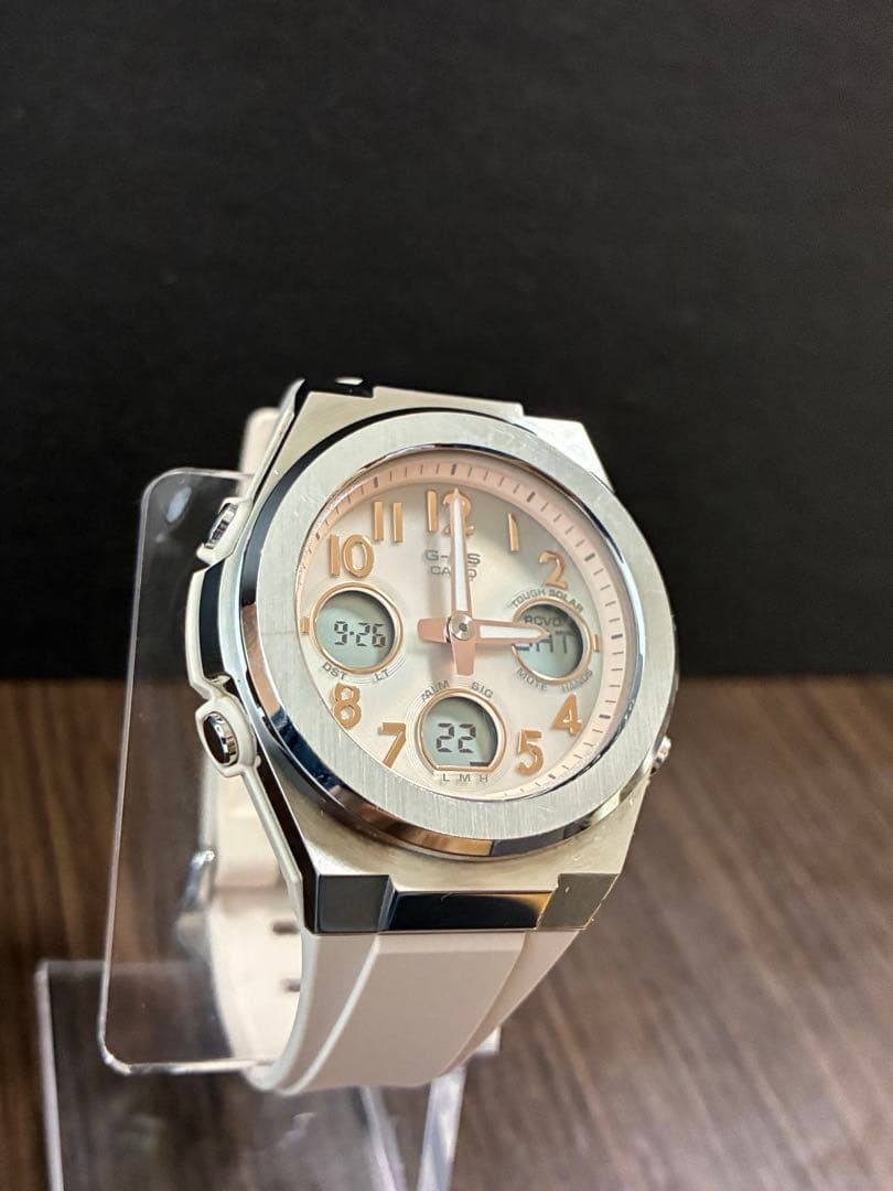 CASIO BABY-G G-MS MSG-W610FE-4AJF Tough Solar Womens Watch Silver Beige Dial