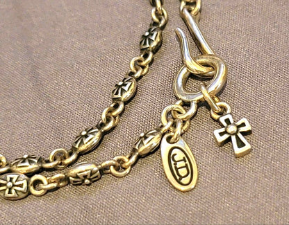 Justin Davis Tiny Cross Chain Necklace 40cm15.7in Sterling Silver 925 Used JAPAN