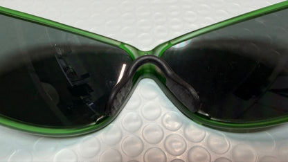 Arnette Vtg 90s Sport Sunglasses Green Frame Lightweight Outdoor Used Y2K