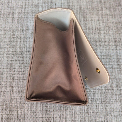 Bvlgari Authentic Watch Case Pouch Cushion Brown Suede Gold Logo Snap Button
