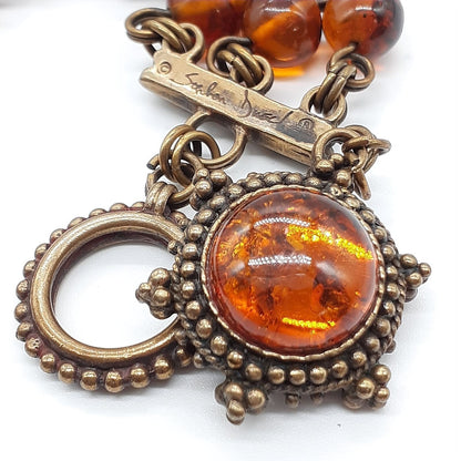 Stephen Dweck Amber Bracelet Bronze L 8.5" Used Japan