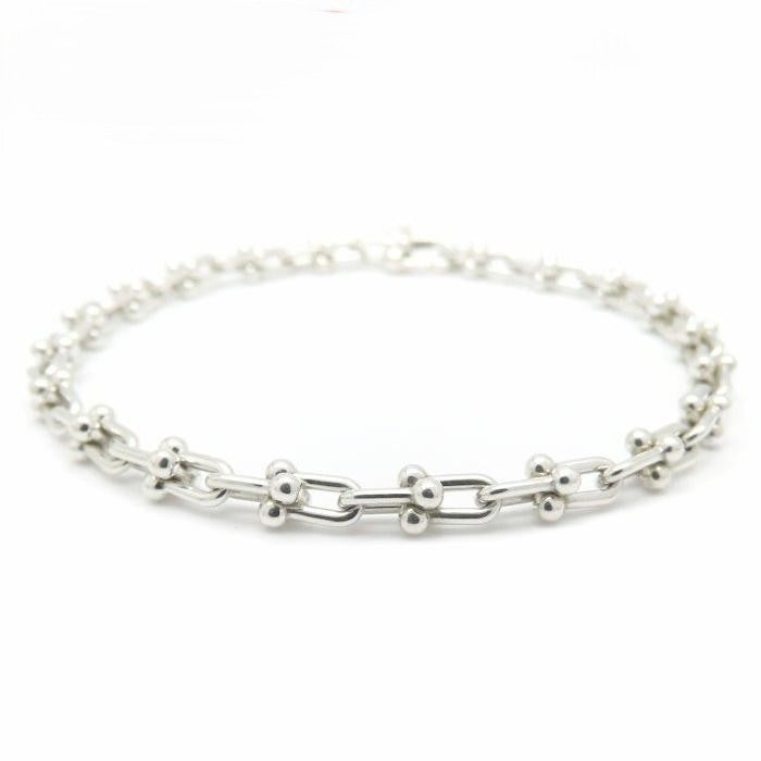Tiffany & Co Silver 925 HardWear Micro Link Chain Bracelet L 16cm 6.3in Auth