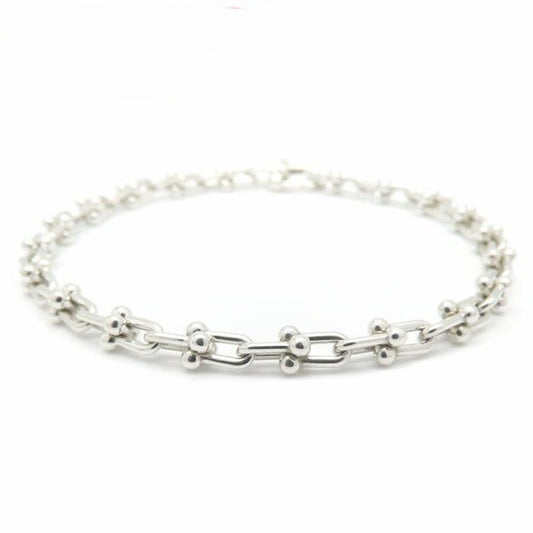 Tiffany & Co Silver 925 HardWear Micro Link Chain Bracelet L 16cm 6.3in Auth