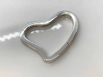 Tiffany & Co. Silver 925 Open Heart Key Ring Key Holder Key Charm Elsa Peretti