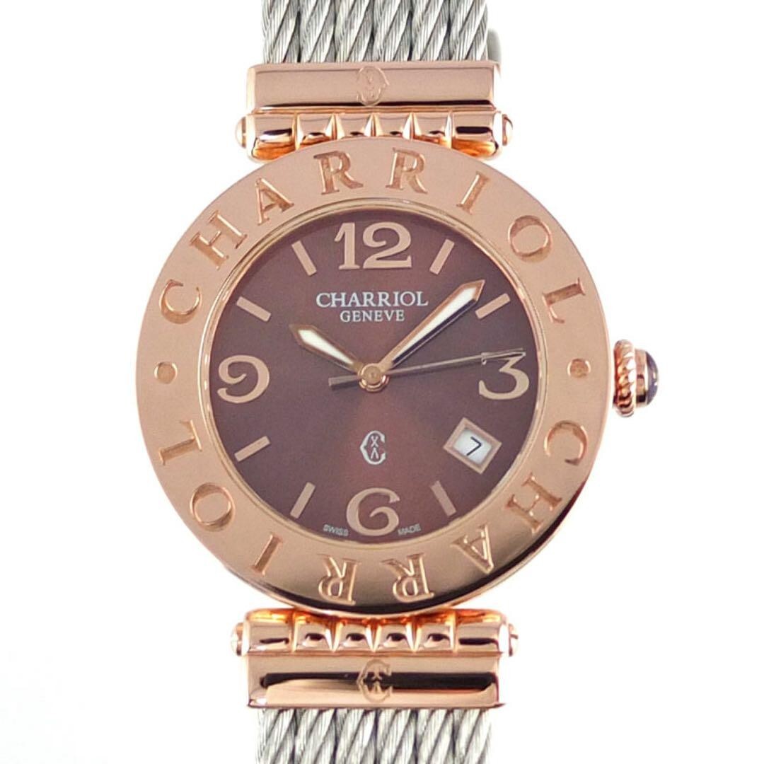 PHILIPPE CHARRIOL Alexander Bronze Dial Date Analog Watch Quartz Women Used