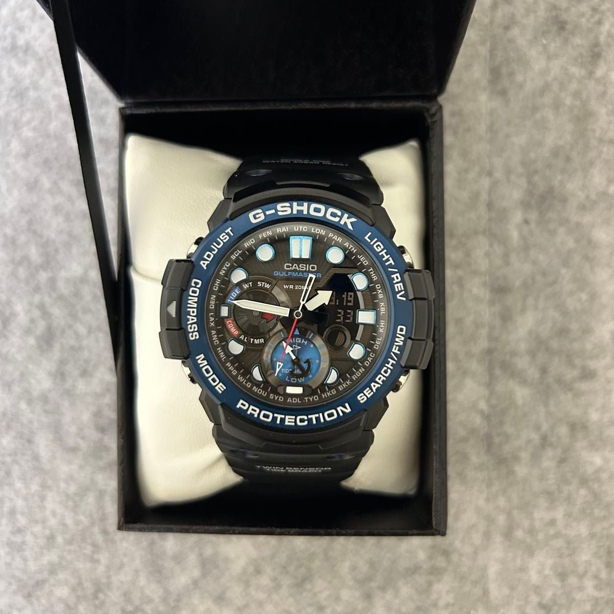 CASIO G-SHOCK GULFMASTER GN-1000B Analog Digital Mens Watch Black Blue Box
