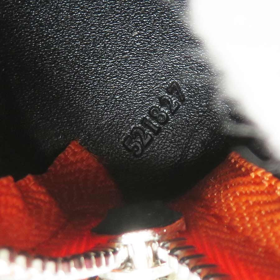 LOEWE Orange Leather Rabbit Mini Coin Case Bag Charm Keyring Used Excellent
