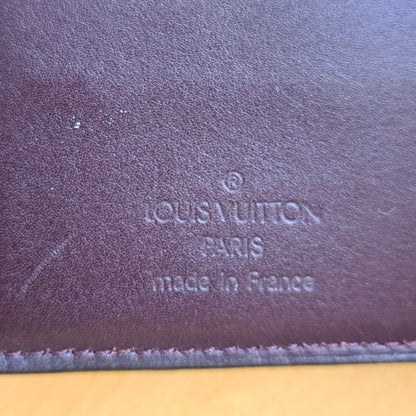 Louis Vuitton Agenda Cover Damier Vernis Notebook Case Bordeaux Patent Leather
