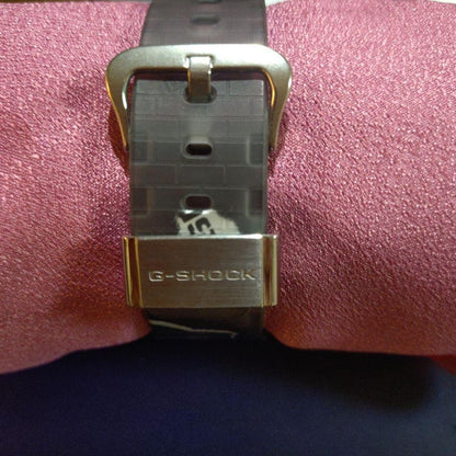 CASIO G-SHOCK DW-5000SS Digital Watch Brick Pattern Clear Black Resin Tin Case