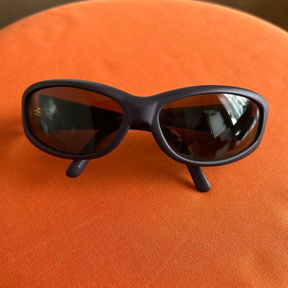 Arnette Vtg 90s Catfish Sunglasses Purple Brown Frame Surf Snowboard Italy Used