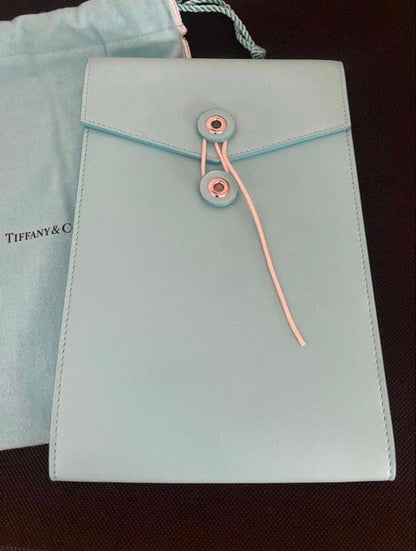 Rare Tiffany & Co Inter Office Envelope Document Case Limited Light Blue 23x15cm