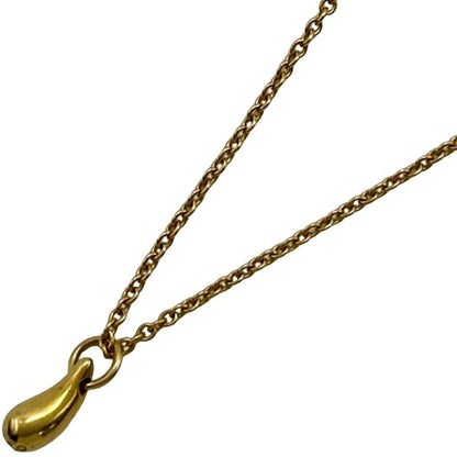 Tiffany & Co Yellow Gold 18K Teardrop Pendant Necklace L 40cm 15.7in Excellent