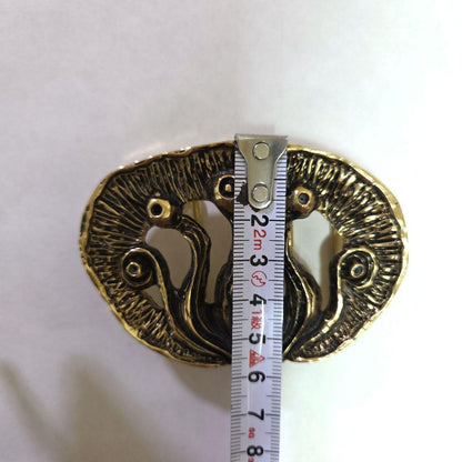 Auth Christian Lacroix Antique Vintage Gold Belt Buckle 30-40 Years Old Used