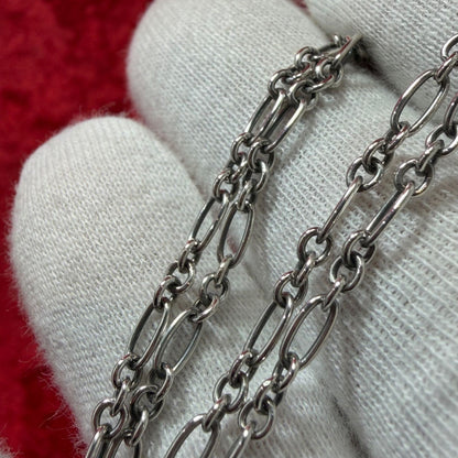 Georg Jensen Sterling Silver 925 Figaro Chain Necklace L 45.5cm 18in Excellent