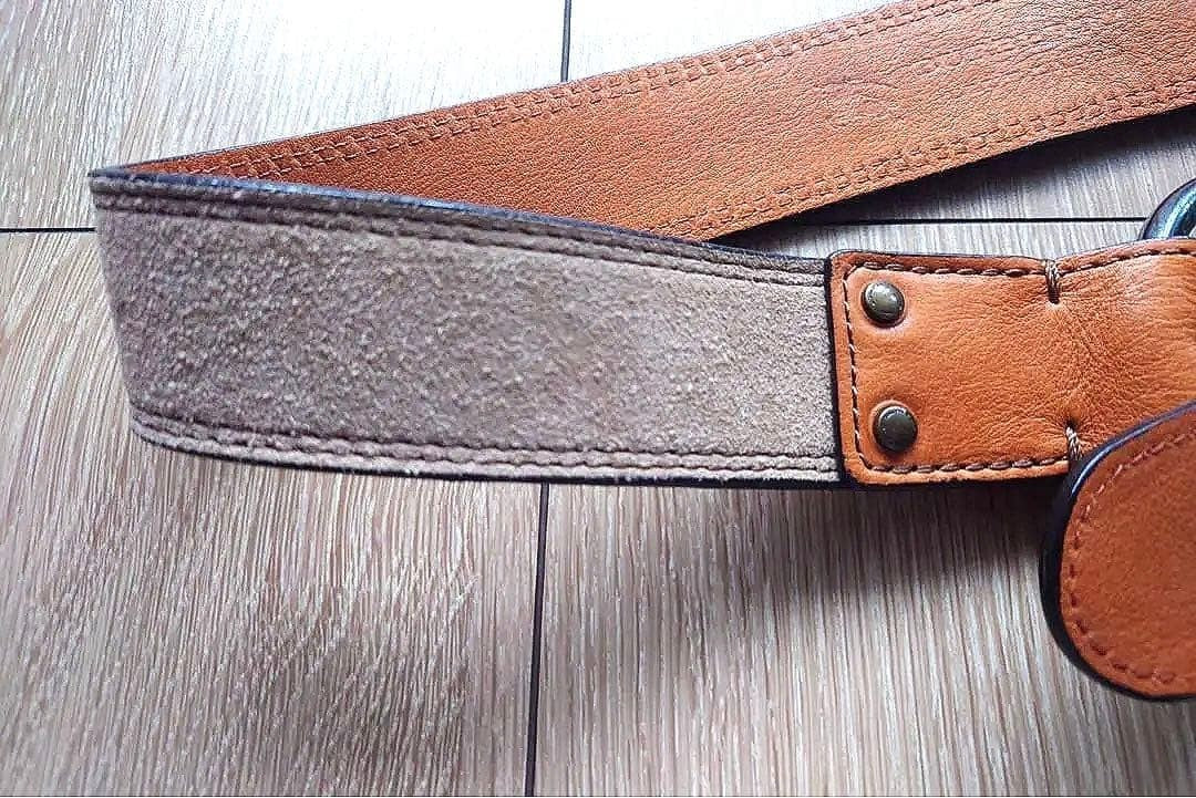 Burberry Brown Leather Belt Ring Buckle 106 cm 41.7" Unisex Used