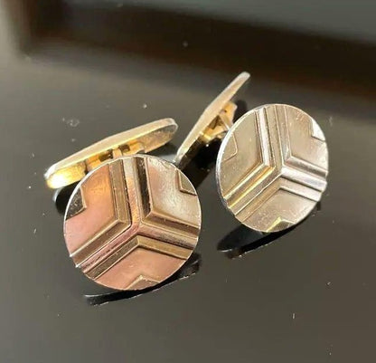 Georg Jensen Cufflinks 60B Sterling Silver 925 Denmark Mens Geometric Vintage