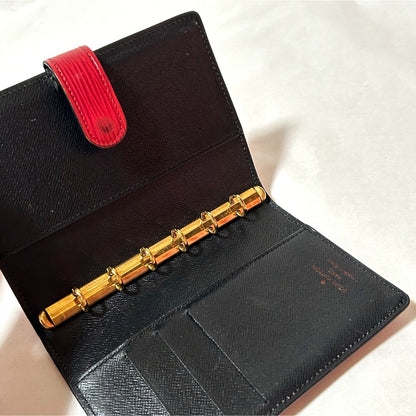 Louis Vuitton Epi Agenda R20047 Notebook Cover Red Leather PM 6-Ring Binder
