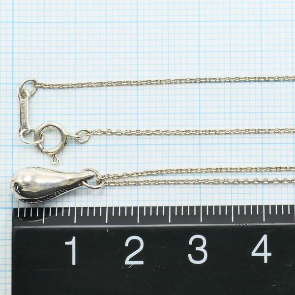 Tiffany & Co Sterling Silver 925 Tear Drop Pendant Necklace L41cm 16in Excellent