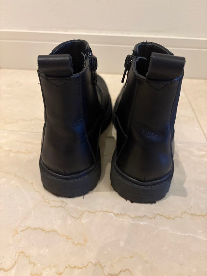 Authentic Fendi Kids Black Leather Monster Boots Size 31 US 3 Used