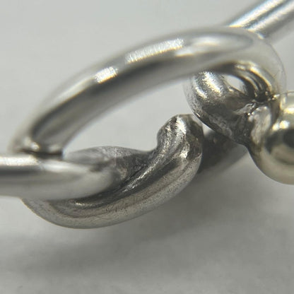 Tiffany&Co. Auth Love Knot Hook Eye Bangle 925 Silver 18K YG 750 Combo 16cm 6.3"