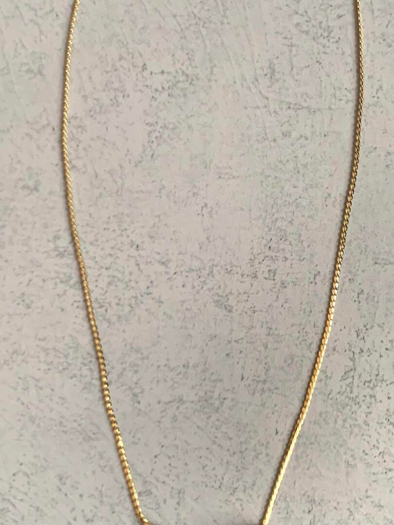 Christian Dior Gold Plated Rhinestone Charm Pendant Necklace Length 14"- 18"
