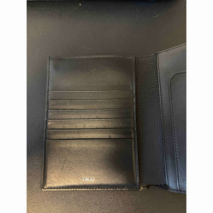 Christian Dior Trotter Canvas Leather Bifold Passport Case Cover Used