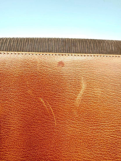 Excellent LOEWE Velázquez Brown Leather Wock Flap Long Wallet Authentic