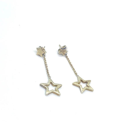 Tiffany & Co. Sterling Silver 925 Star Drop Swing Earrings Dangle Used